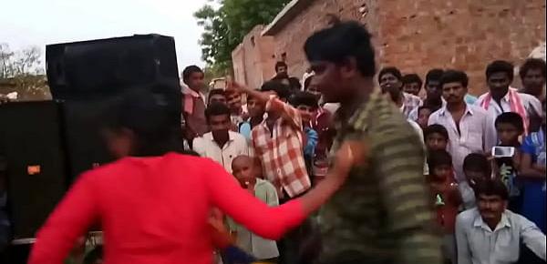  Indian girl hot recording dance at village
